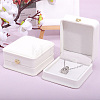 2Pcs PU Leather Necklace Pendant Gift Boxes LBOX-CL0001-01-3