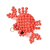 Glass Seed Beaded & Natural Black Onyx Pendants PALLOY-MZ01389-2