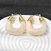 Brass Resin Hoop Earrings EJEW-P333-11D-G01-1