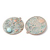 Alloy with Synthetic Turquoise Pendants FIND-B055-01G-2