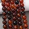 Dyed Natural Agate Round Beads Strands G-E321B-10mm-02-4