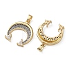 Brass Micro Pave Clear Cubic Zirconia Pendants KK-D221-12G-2