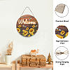 Wood Hanging Wall Decorations HJEW-WH0027-017-3