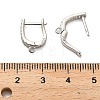 925 Sterling Silver Cubic Zirconia Leverback Earring Findings STER-U009-08P-3