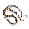 Natural Mookaite Chip Beaded Necklaces for Men Women NJEW-G159-01K-4