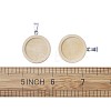 Wooden Pendant Cabochon Settings WOOD-TAC0001-A-02-6