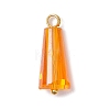 10Pcs Glass Pendants PALLOY-JF03052-01-3