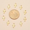 Ion Plating(IP) 304 Stainless Steel Tiny Cross Charms STAS-E104-34G-4