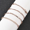 Brass Figaro Chains Necklaces for Women NJEW-D302-29RG-3