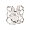 304 Stainless Steel Cuff Ring Components SA-CBA76C4-02P-01-2