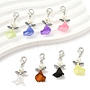 60Pcs 10 Colors Acrylic & Glass Pearl Pendant Decorations HJEW-YW00251-2