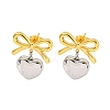 Bowknot 304 Stainless Steel Stud Earrings EJEW-R164-01PG-1