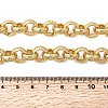 12MM Brass Textured Rolo Chain Necklaces NJEW-L013-08G-5