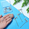 Brass Micro Pave Clear Cubic Zirconia Rectangle Chandelier Component Links FIND-UN00030-4