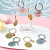 Alloy Enamel with Rhinestone & 201 Stainless Steel Keychain KEYC-YW00101-01-4