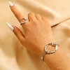 Ring Braaa Hammered Cuff Bangle & Ring Sets SJEW-C008-01P-1