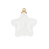 304 Stainless Steel Resin Pendants STAS-K322-11C-G-1