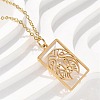 304 Stainless Steel Necklace NJEW-D330-01G-05-1