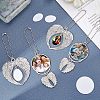 4 Sets 2 Style  Alloy Pendant Decoration Cabochon Settings AJEW-FH0002-02-4