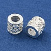 Rack Plating Brass Micro Pave Clear Cubic Zirconia European Beads KK-L215-300S-2