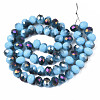Electroplate Opaque Glass Beads Strands LS-EGLA-A034-P8mm-F19-1-2