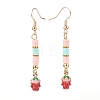 Polymer Clay Heishi Beads Dangle Earrings EJEW-JE04487-2