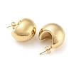 304 Stainless Steel Plain Dome Stud Earrings EJEW-H102-01G-2