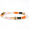 Halloween Acrylic & Glass & Brass Stretch Bracelets for Women DL8423-4-1