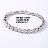 Hip-hop Brass Micro Cubic Zirconia Link Chain Bracelets for Men and Women FX8797-1-1