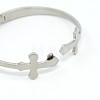 304 Stainless Steel Two Cross Bangles BJEW-O049-23G-4