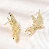 Women's Brass Stud Earrings EJEW-D352-08G-3