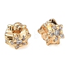 Brass Micro Pave Clear Cubic Zirconia Beads CU-CBAB0CF-05G-1