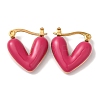 Heart Golden Ion Plating(IP) 304 Stainless Steel Hoop Earrings for Women EJEW-L287-051G-2