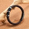 Ion Plating(IP) Braided Leather Cord Bracelets for Men BJEW-Z081-11EB-02-2