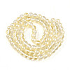 Baking Paint Transparent Glass Beads Strands DGLA-N011-10mm-02-2