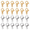 Yilisi 100Pcs 2 Colors 304 Stainless Steel Lobster Claw Clasps Sets STAS-YS0001-26B-10