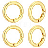 6Pcs Rack Plating Brass Spring Gate Rings KK-BBC0028-44-7