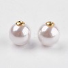 Acrylic Pearl Ear Nuts OACR-WH0002-01C-1