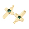 Brass Glass Pendants KK-P353-12G-05-2
