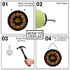 Artsy Woodsy Wheel of the Year Wood Witch Calendar Hanging Wall Decorations HJEW-WH0027-024-6
