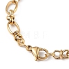 Ion Plating(IP) 304 Stainless Steel Bowknot & Oval Link Chain Bracelet for Women BJEW-G669-18G-3
