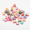 Mixed Fruit Theme Handmade Polymer Clay Beads X-CLAY-Q170-M-3