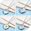 4Pcs 4 Styles Stainless Steel Locket Pendants STAS-BBC0010-32-6