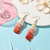 Colorful Tassel Pendants Dangle Earrings for Women EJEW-JE06110-2