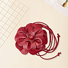 PU Leather Flower Knot Tie Waist Belts AJEW-GF0014-11B-7