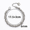 304 Stainless Steel Ring Beaded Bracelets for Women WGE0A36-01-3
