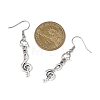 Musical Note Tibetan Style Alloy Dangle Earrings EJEW-JE06773-3