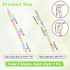 WADORN 2Pcs 2 Style Rainbow Color Transparent Acrylic Curb Chain Bag Handles AJEW-WR0001-66-2