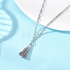 Alloy Tassel Pendant 304 Stainless Steel Mixed Chain Necklaces NJEW-JN05882-1