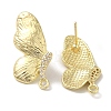 Brass Micro Pave Cubic Zirconia Studs Earrings Findings KK-K371-16G-2